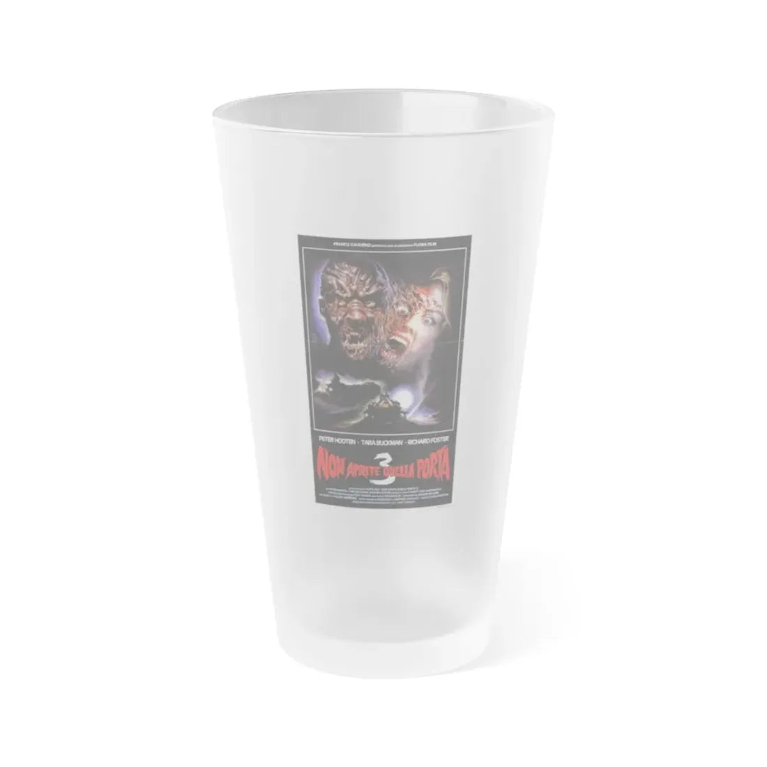 NIGHT KILLER 1990 Movie Poster - Frosted Pint Glass 16oz 16oz Frosted - Go Mug Yourself