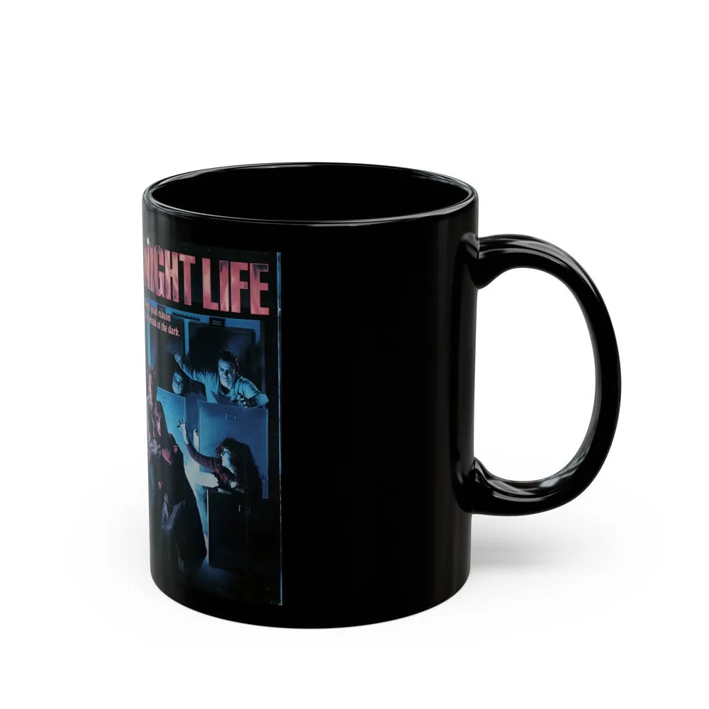 NIGHT LIFE (VHS COVER) - Black Coffee Mug-Go Mug Yourself