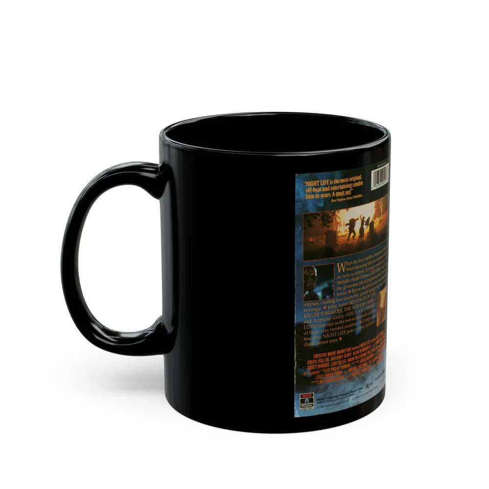 NIGHT LIFE (VHS COVER) - Black Coffee Mug-Go Mug Yourself