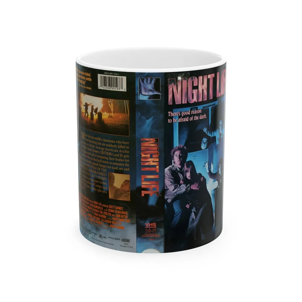 NIGHT LIFE (VHS COVER) - White Coffee Mug-11oz-Go Mug Yourself