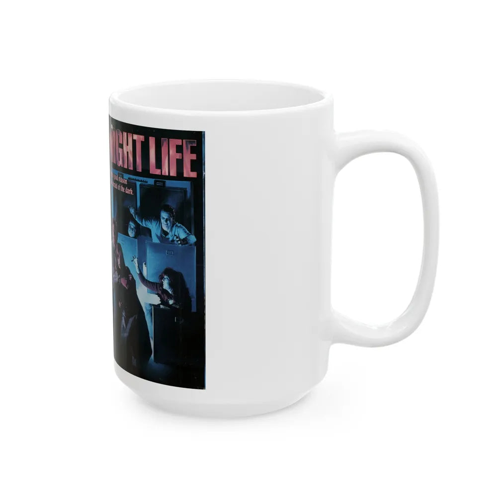 NIGHT LIFE (VHS COVER) - White Coffee Mug-Go Mug Yourself