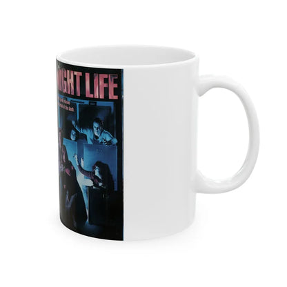 NIGHT LIFE (VHS COVER) - White Coffee Mug-Go Mug Yourself