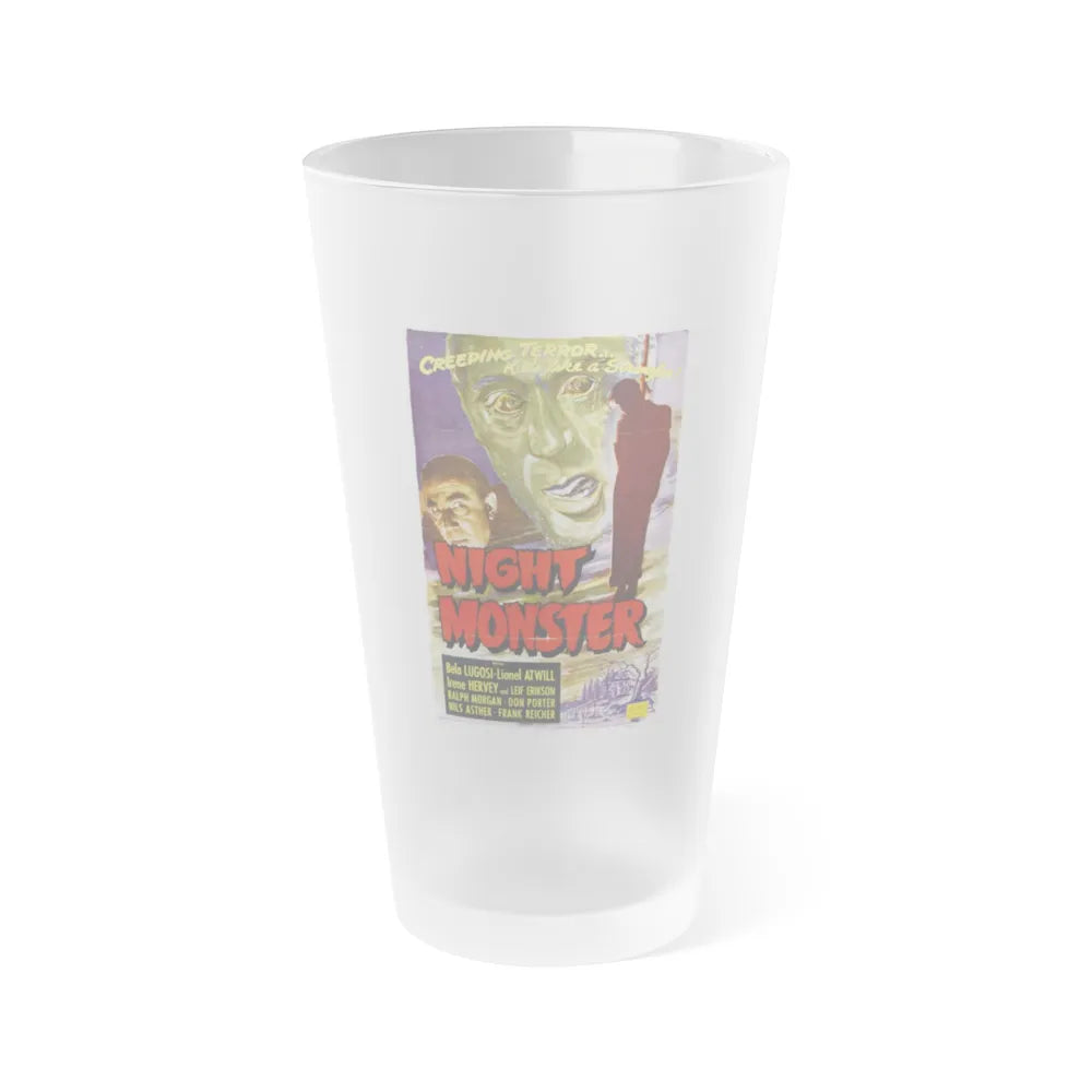 NIGHT MONSTER 1942 Movie Poster - Frosted Pint Glass 16oz-16oz-Frosted-Go Mug Yourself