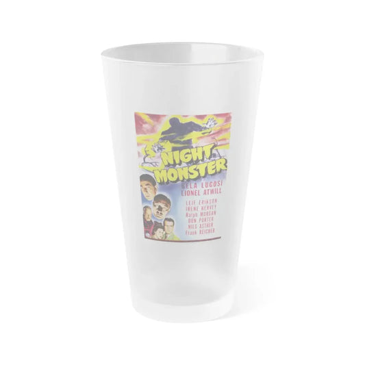 NIGHT MONSTER (2) 1942 Movie Poster - Frosted Pint Glass 16oz 16oz Frosted - Go Mug Yourself
