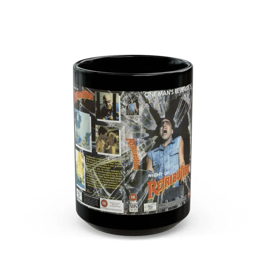 NIGHT OF RETRIBUTION (VHS COVER) - Black Coffee Mug 15oz - Go Mug Yourself