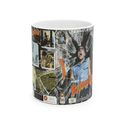 NIGHT OF RETRIBUTION (VHS COVER) - White Coffee Mug-11oz-Go Mug Yourself