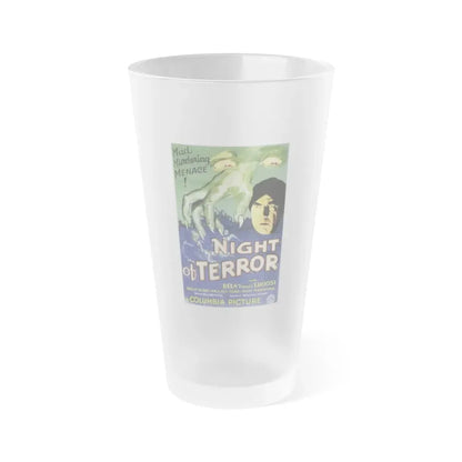NIGHT OF TERROR 1933 Movie Poster - Frosted Pint Glass 16oz 16oz Frosted - Go Mug Yourself