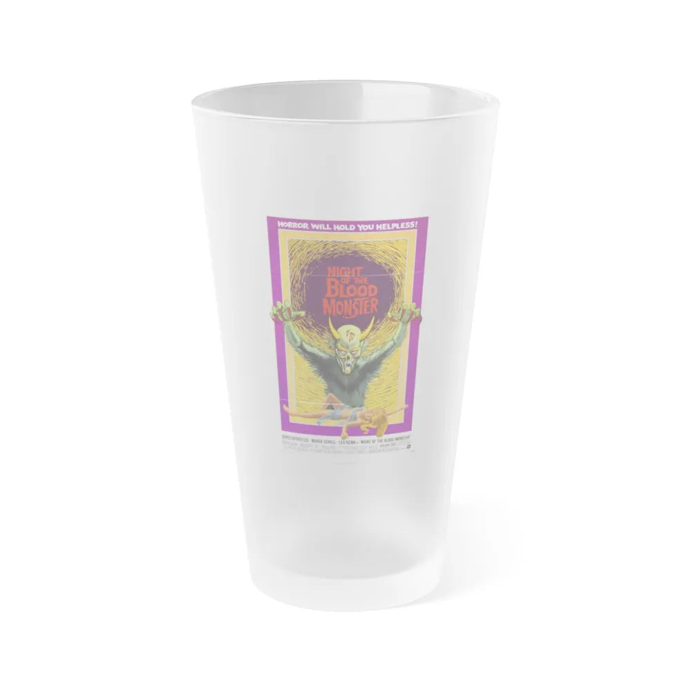 NIGHT OF THE BLOOD MONSTER (the bloody judge) 1970 Movie Poster - Frosted Pint Glass 16oz-16oz-Frosted-Go Mug Yourself