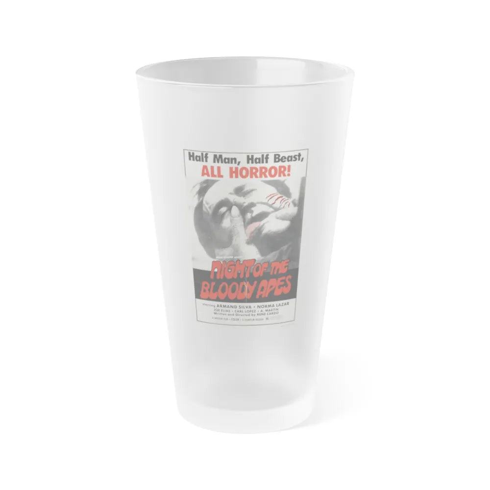 NIGHT OF THE BLOODY APES 1969 Movie Poster - Frosted Pint Glass 16oz-16oz-Frosted-Go Mug Yourself