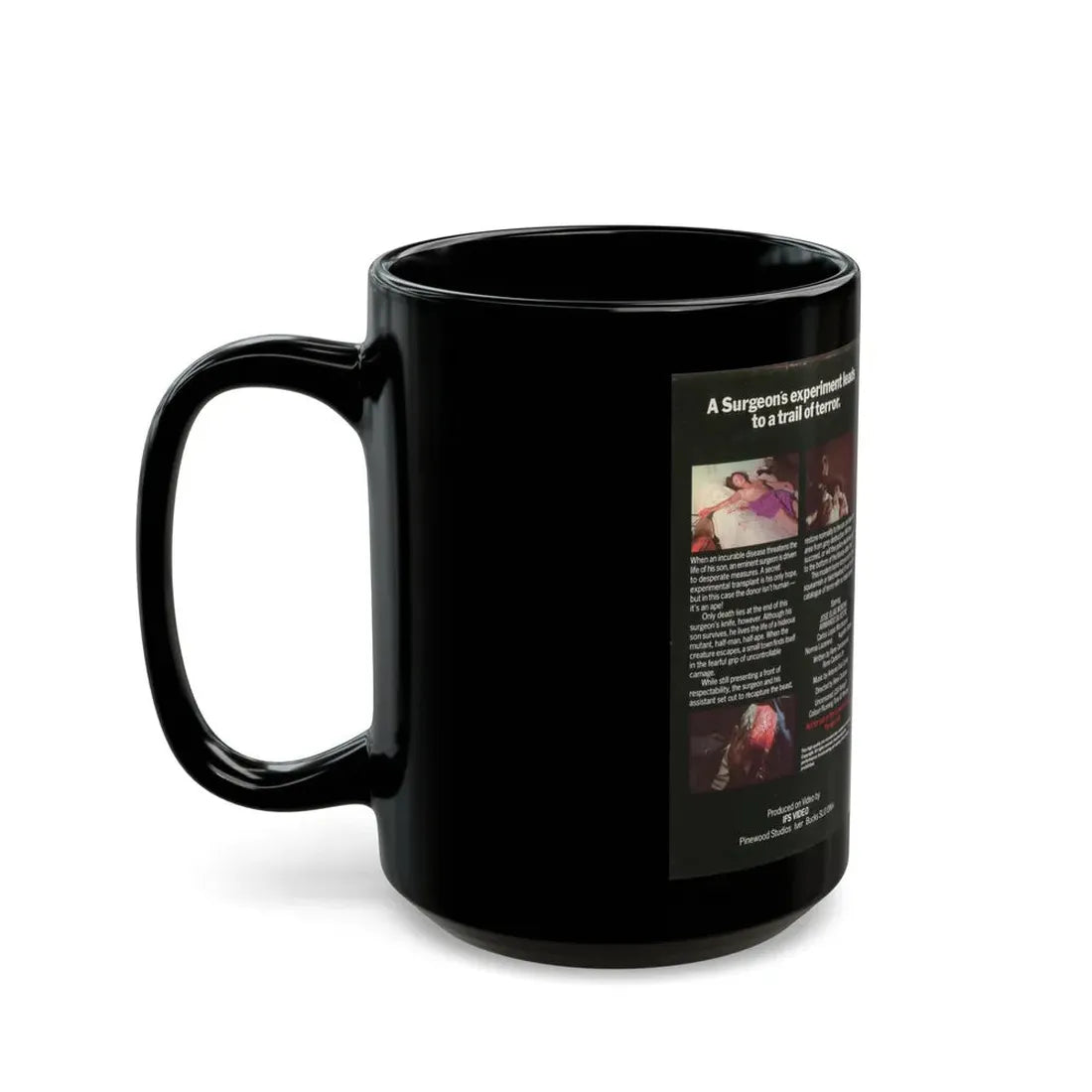 NIGHT OF THE BLOODY APES IFS VIDEO (VHS COVER) - Black Coffee Mug - Go Mug Yourself