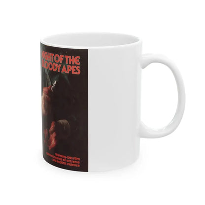 NIGHT OF THE BLOODY APES IFS VIDEO (VHS COVER) - White Coffee Mug - Go Mug Yourself