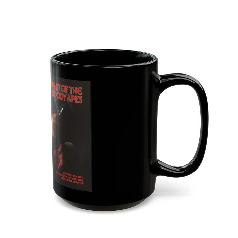 NIGHT OF THE BLOODY APES (VHS COVER) - Black Coffee Mug-Go Mug Yourself