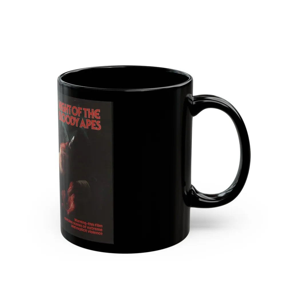 NIGHT OF THE BLOODY APES (VHS COVER) - Black Coffee Mug-Go Mug Yourself