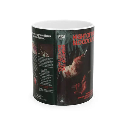 NIGHT OF THE BLOODY APES (VHS COVER) - White Coffee Mug 11oz - Go Mug Yourself