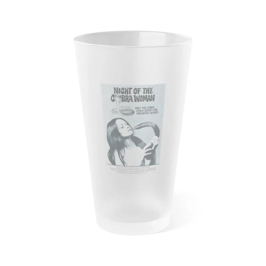 NIGHT OF THE COBRA WOMAN 1972 Movie Poster - Frosted Pint Glass 16oz-16oz-Frosted-Go Mug Yourself