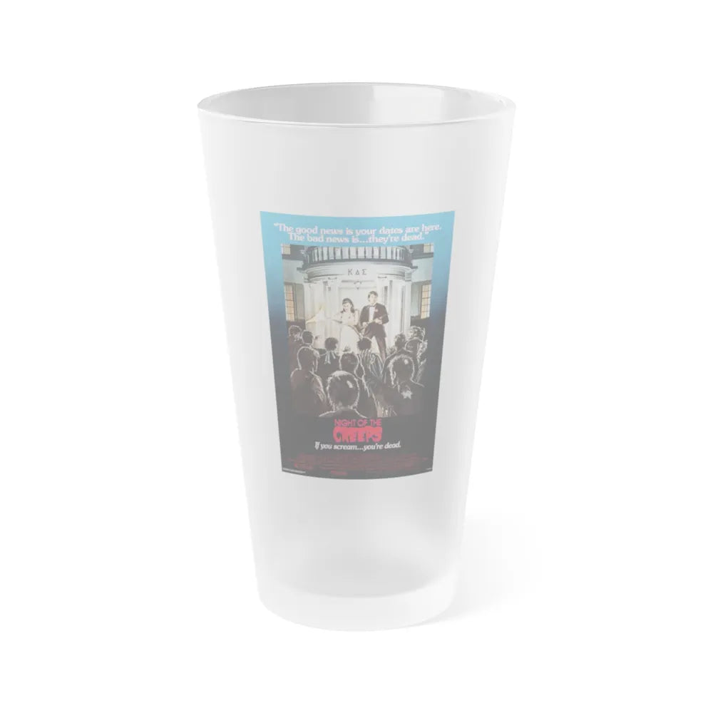 NIGHT OF THE CREEPS (2) 1986 Movie Poster - Frosted Pint Glass 16oz-16oz-Frosted-Go Mug Yourself