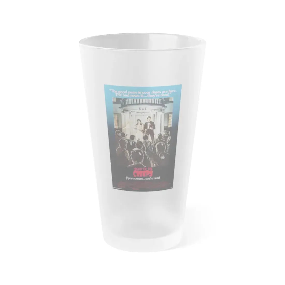 NIGHT OF THE CREEPS (2) 1986 Movie Poster - Frosted Pint Glass 16oz 16oz Frosted - Go Mug Yourself