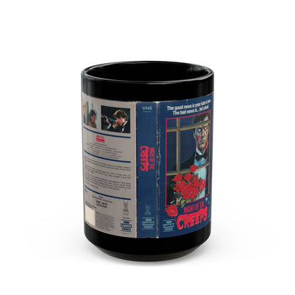 NIGHT OF THE CREEPS (VHS COVER) - Black Coffee Mug-15oz-Go Mug Yourself