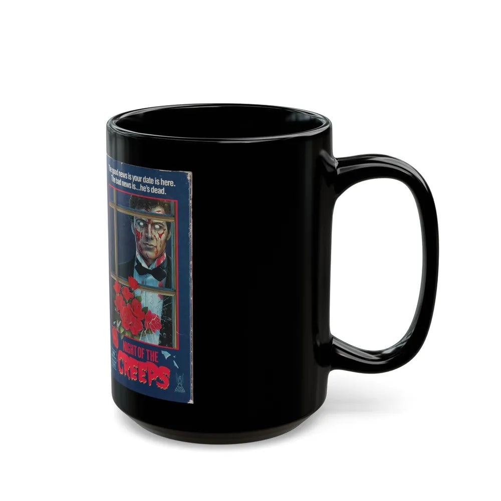 NIGHT OF THE CREEPS (VHS COVER) - Black Coffee Mug-Go Mug Yourself