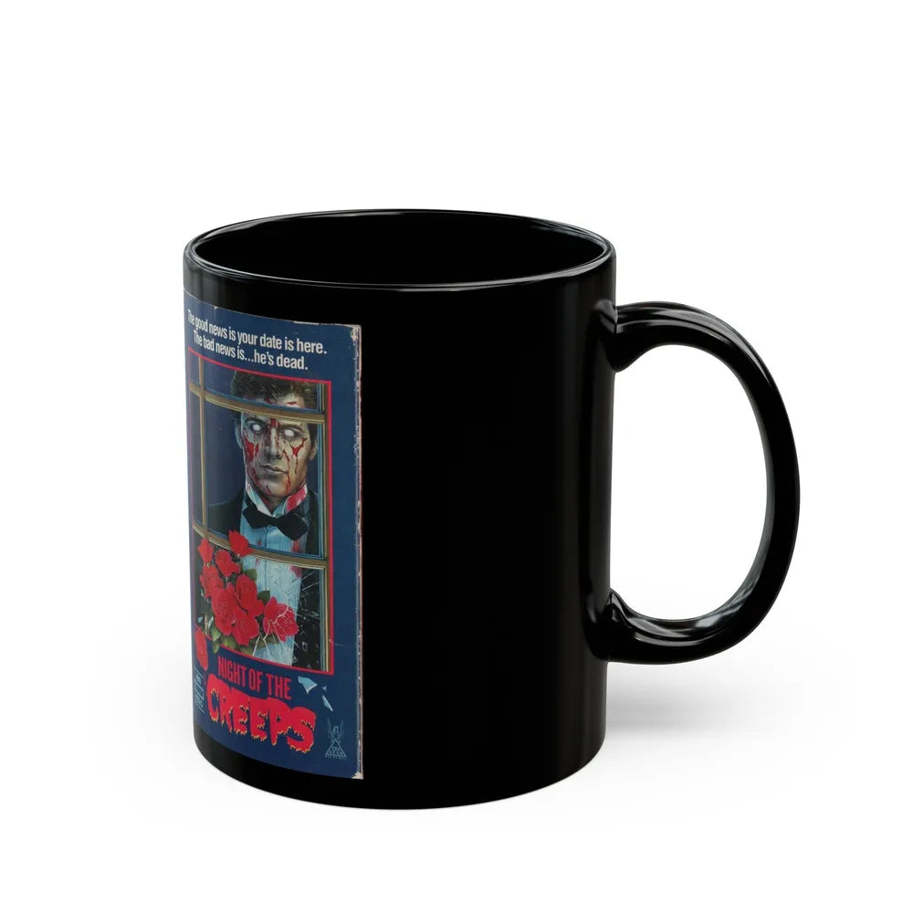 NIGHT OF THE CREEPS (VHS COVER) - Black Coffee Mug-Go Mug Yourself