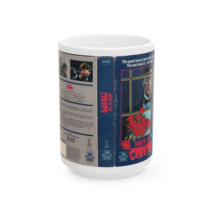 NIGHT OF THE CREEPS (VHS COVER) - White Coffee Mug-15oz-Go Mug Yourself