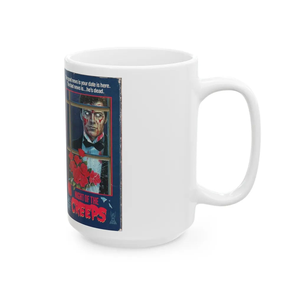 NIGHT OF THE CREEPS (VHS COVER) - White Coffee Mug-Go Mug Yourself