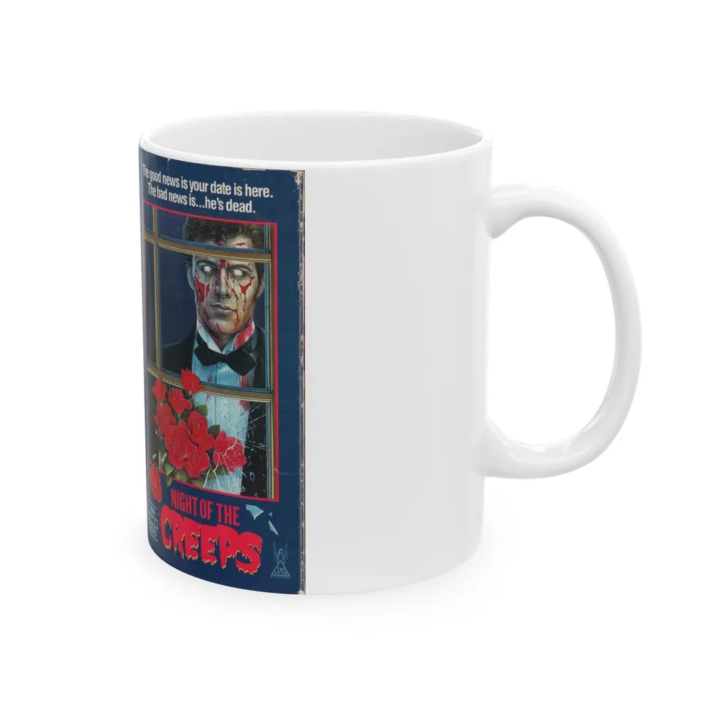 NIGHT OF THE CREEPS (VHS COVER) - White Coffee Mug-Go Mug Yourself