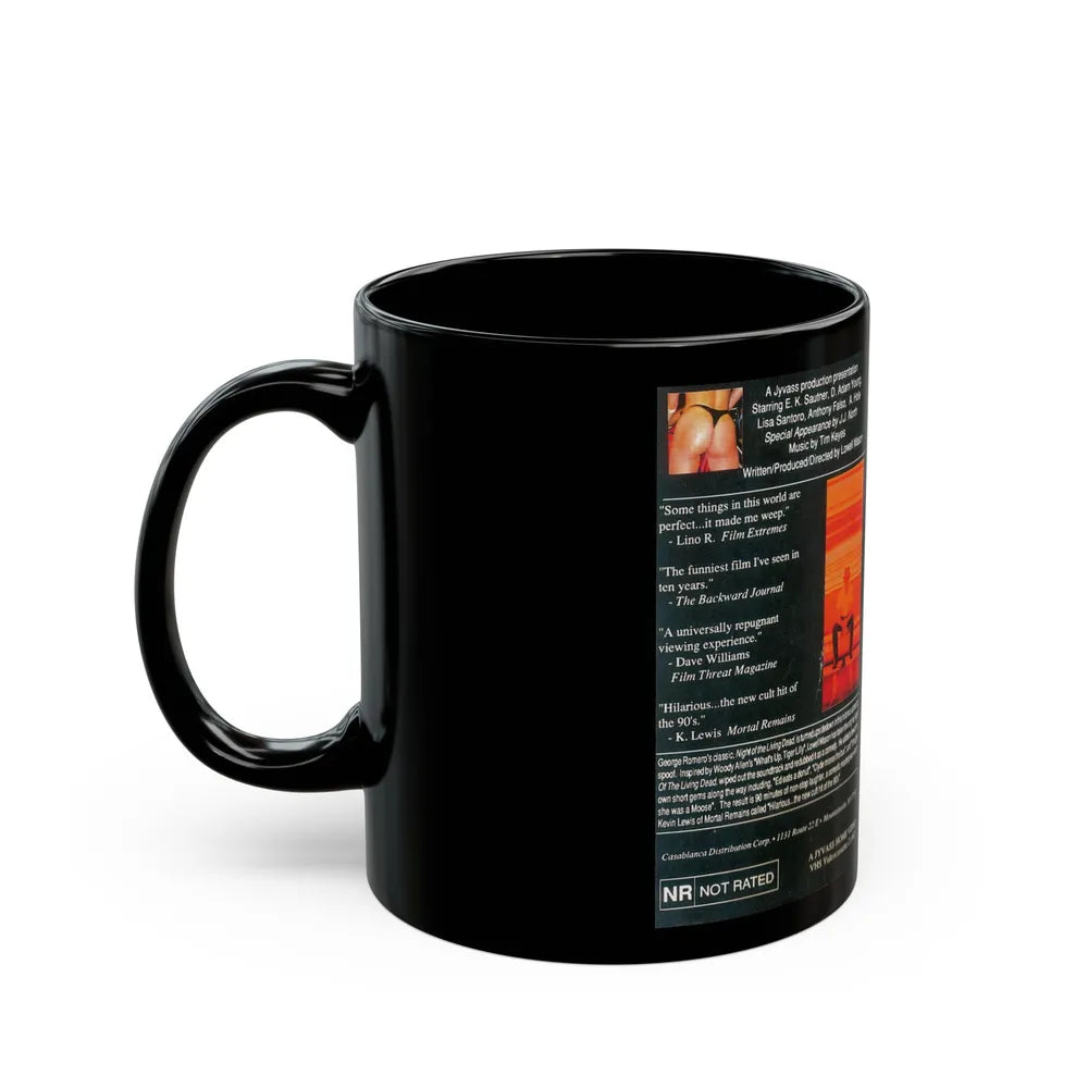 NIGHT OF THE DAWN OF THE SON OF THE BRIDE OF THE RETURN OF THE REVENGE OF THE TERROR OF THE ATTACK OF THE EVIL MUTANT HELLBOUND FLESH EATING SUBHUMANOID LIVING DEAD PART 2 (VHS COVER) - Black Coffee Mug-Go Mug Yourself