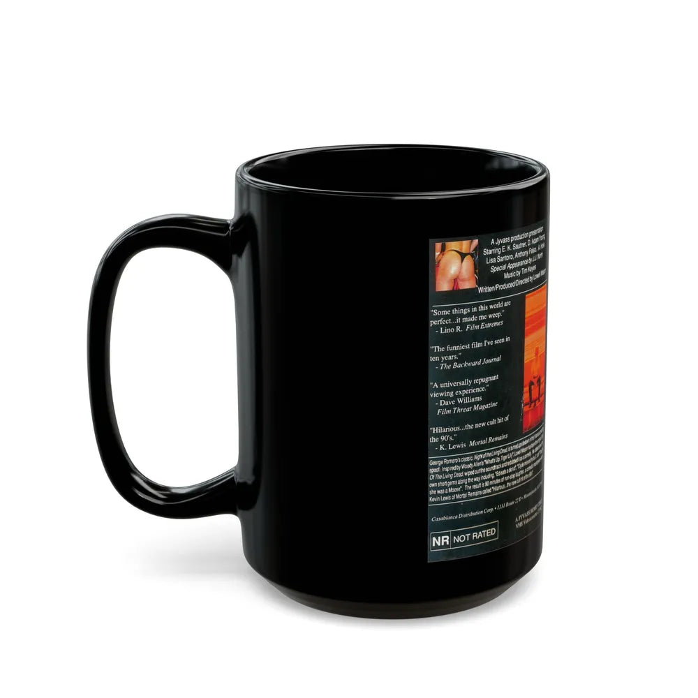 NIGHT OF THE DAWN OF THE SON OF THE BRIDE OF THE RETURN OF THE REVENGE OF THE TERROR OF THE ATTACK OF THE EVIL MUTANT HELLBOUND FLESH EATING SUBHUMANOID LIVING DEAD PART 2 (VHS COVER) - Black Coffee Mug-Go Mug Yourself