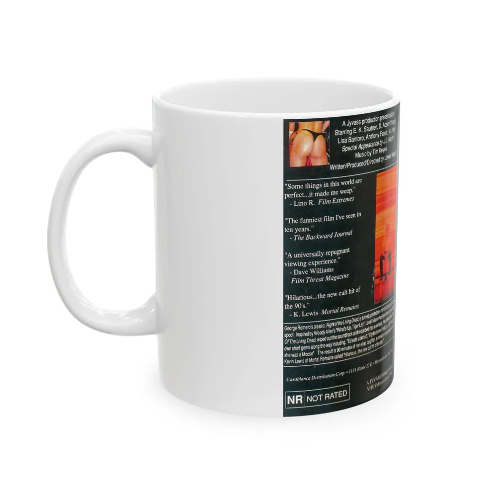 NIGHT OF THE DAWN OF THE SON OF THE BRIDE OF THE RETURN OF THE REVENGE OF THE TERROR OF THE ATTACK OF THE EVIL MUTANT HELLBOUND FLESH EATING SUBHUMANOID LIVING DEAD PART 2 (VHS COVER) - White Coffee Mug-Go Mug Yourself