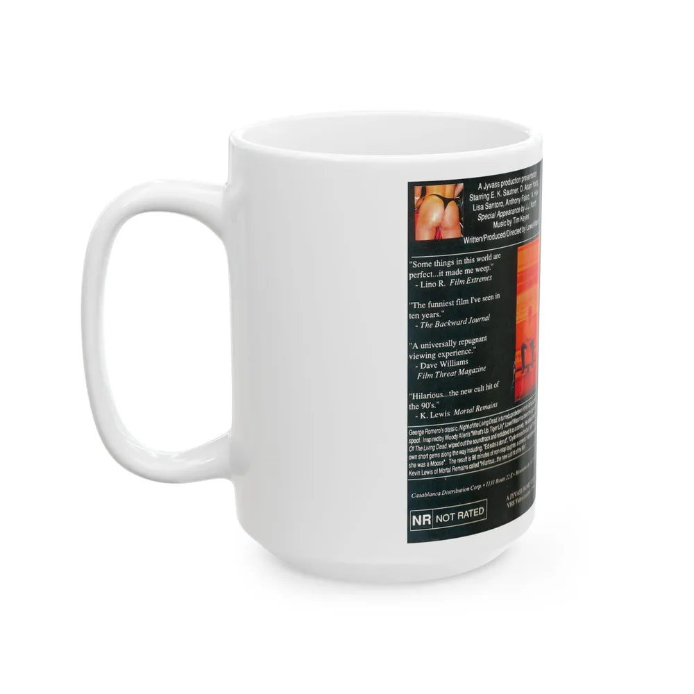 NIGHT OF THE DAWN OF THE SON OF THE BRIDE OF THE RETURN OF THE REVENGE OF THE TERROR OF THE ATTACK OF THE EVIL MUTANT HELLBOUND FLESH EATING SUBHUMANOID LIVING DEAD PART 2 (VHS COVER) - White Coffee Mug-Go Mug Yourself