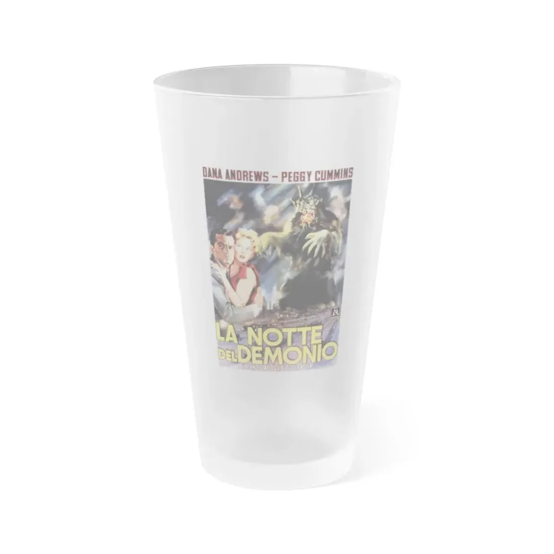 NIGHT OF THE DEMON (ITALIAN) 1980 Movie Poster - Frosted Pint Glass 16oz 16oz Frosted - Go Mug Yourself
