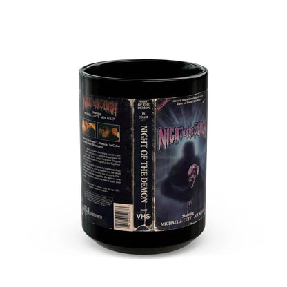 NIGHT OF THE DEMON MICHAEL J CUTT (VHS COVER) - Black Coffee Mug 15oz - Go Mug Yourself