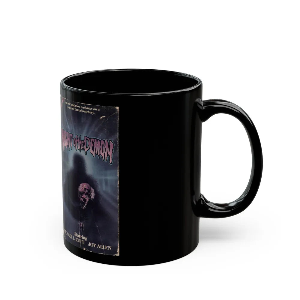 NIGHT OF THE DEMON MICHAEL J CUTT (VHS COVER) - Black Coffee Mug-Go Mug Yourself