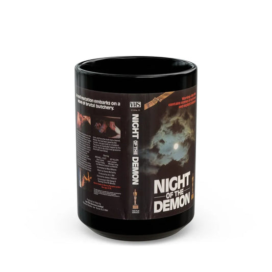 NIGHT OF THE DEMON (VHS COVER) - Black Coffee Mug-15oz-Go Mug Yourself