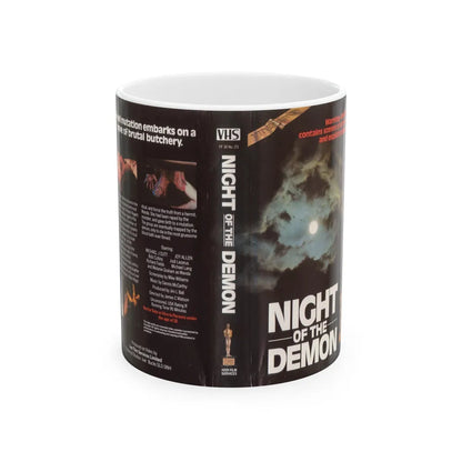 NIGHT OF THE DEMON (VHS COVER) - White Coffee Mug-11oz-Go Mug Yourself