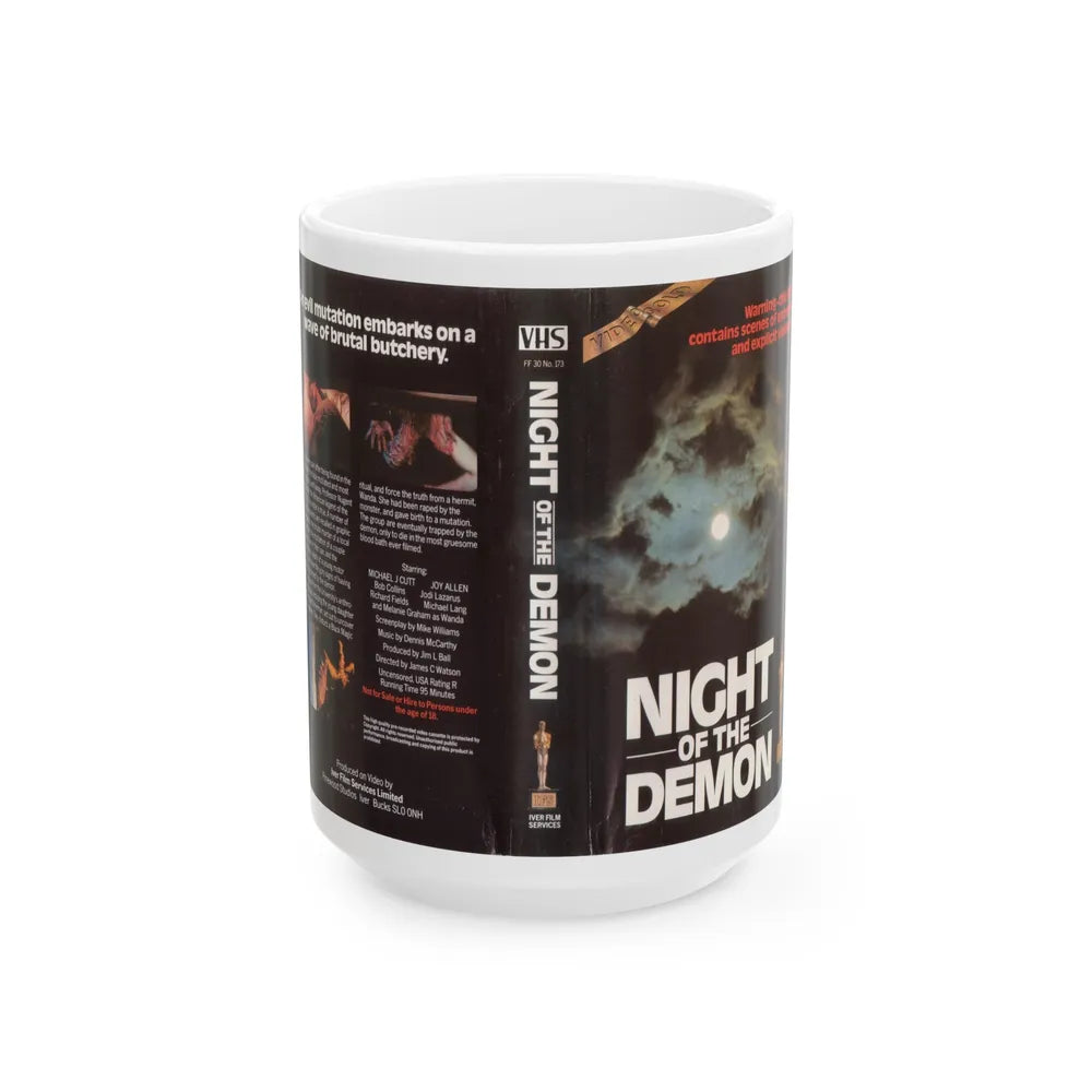 NIGHT OF THE DEMON (VHS COVER) - White Coffee Mug-15oz-Go Mug Yourself