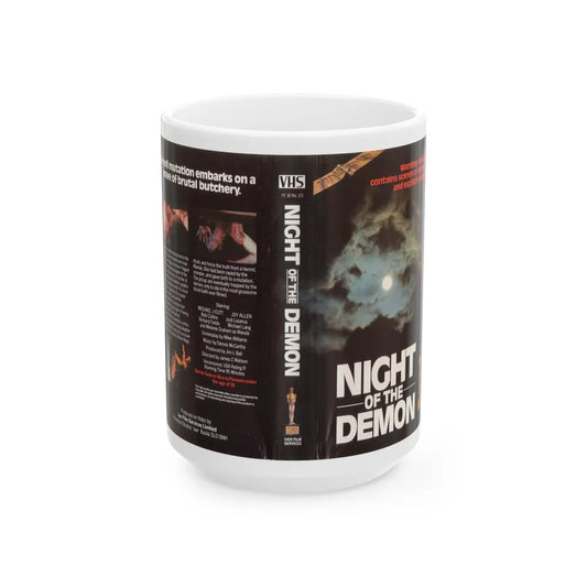 NIGHT OF THE DEMON (VHS COVER) - White Coffee Mug-15oz-Go Mug Yourself