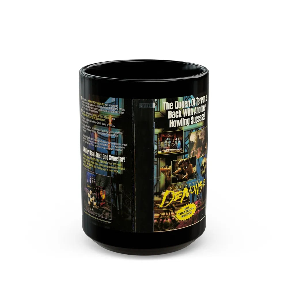 NIGHT OF THE DEMONS 2 (VHS COVER) - Black Coffee Mug-15oz-Go Mug Yourself