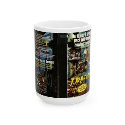 NIGHT OF THE DEMONS 2 (VHS COVER) - White Coffee Mug 15oz - Go Mug Yourself