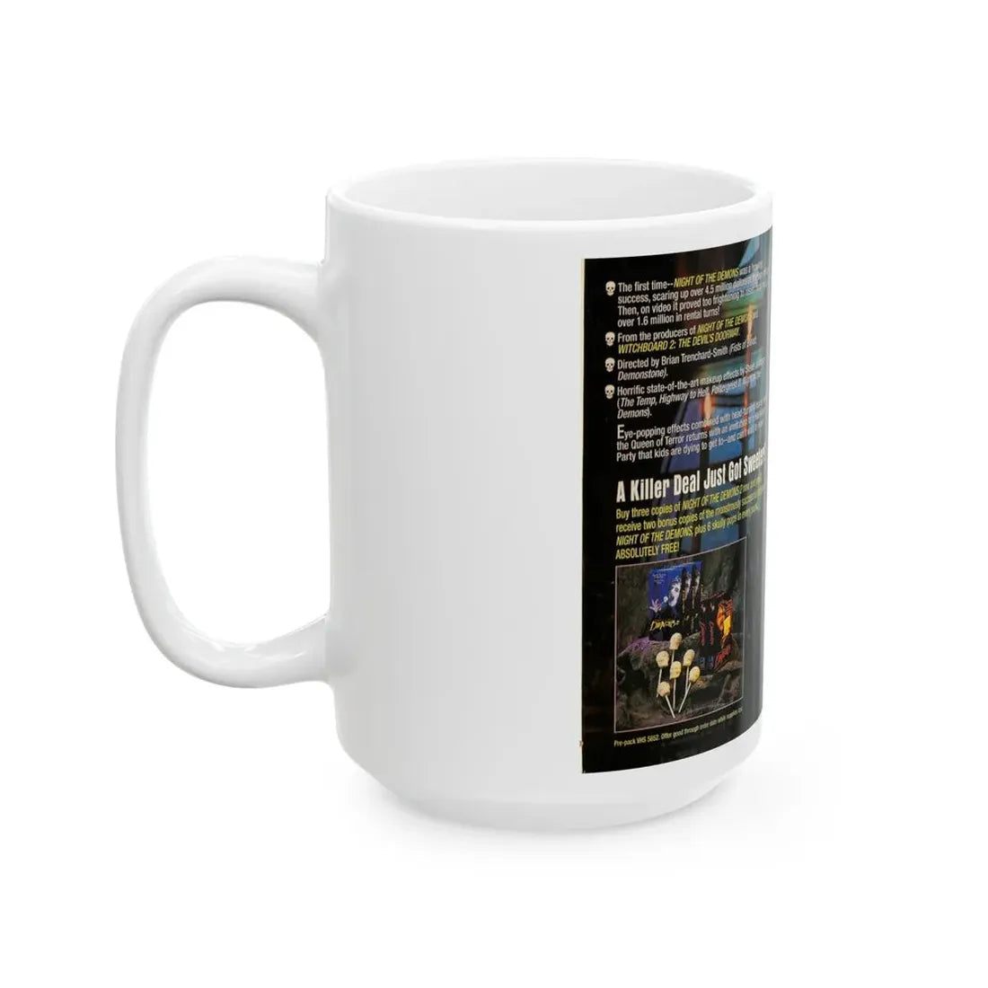 NIGHT OF THE DEMONS 2 (VHS COVER) - White Coffee Mug - Go Mug Yourself