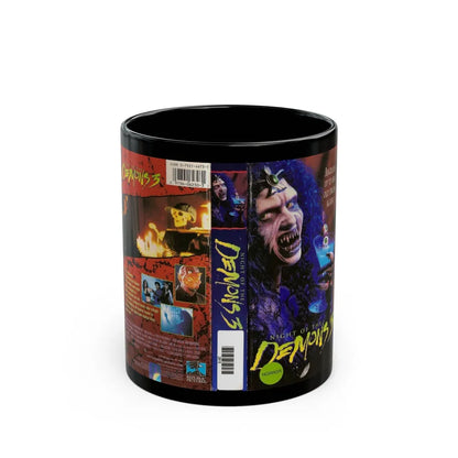 NIGHT OF THE DEMONS 3 REPUBLIC PICTURES (VHS COVER) - Black Coffee Mug-11oz-Go Mug Yourself