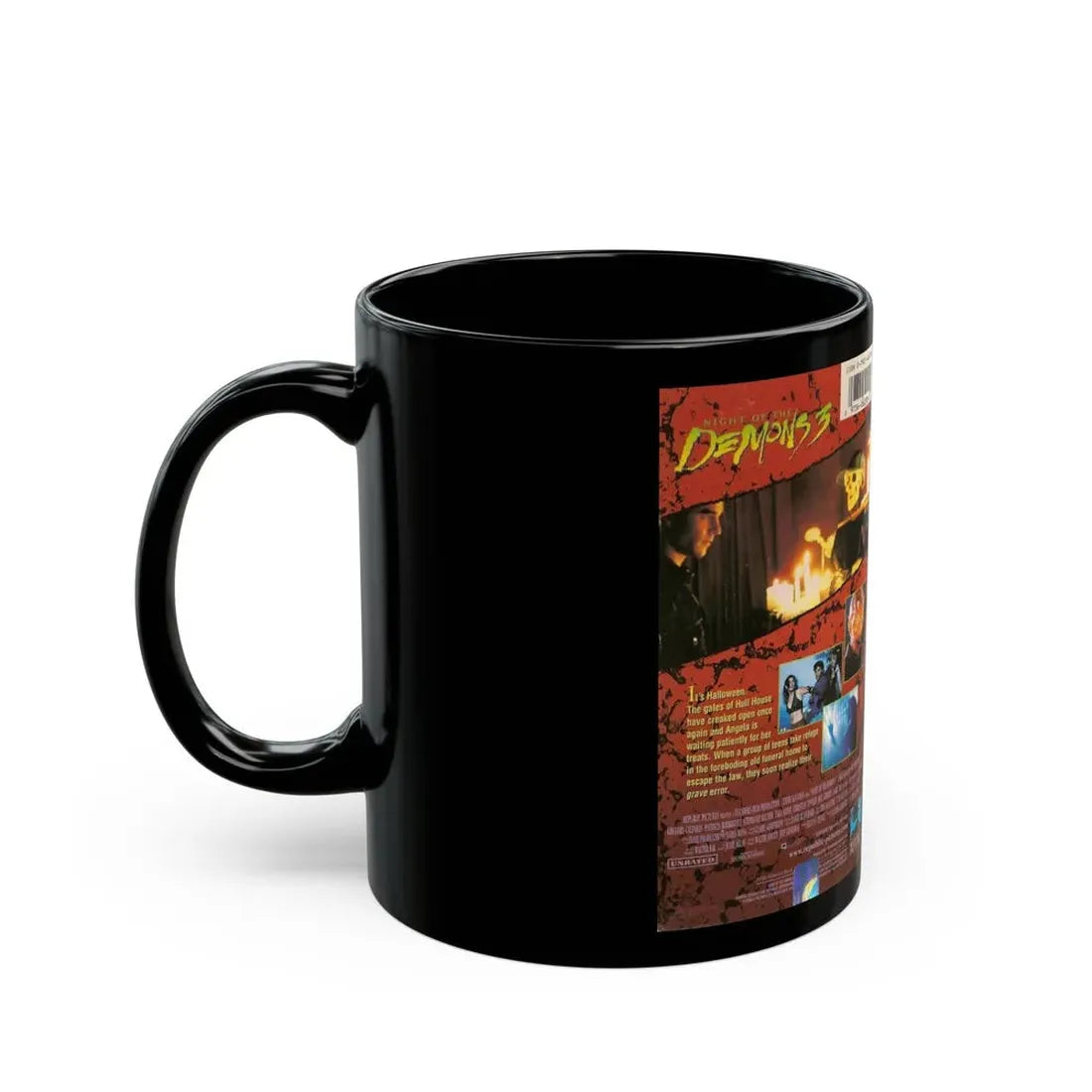 NIGHT OF THE DEMONS 3 REPUBLIC PICTURES (VHS COVER) - Black Coffee Mug - Go Mug Yourself