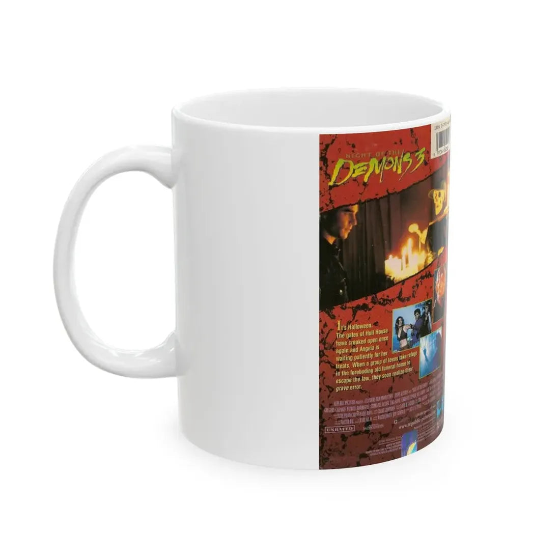 NIGHT OF THE DEMONS 3 REPUBLIC PICTURES (VHS COVER) - White Coffee Mug - Go Mug Yourself