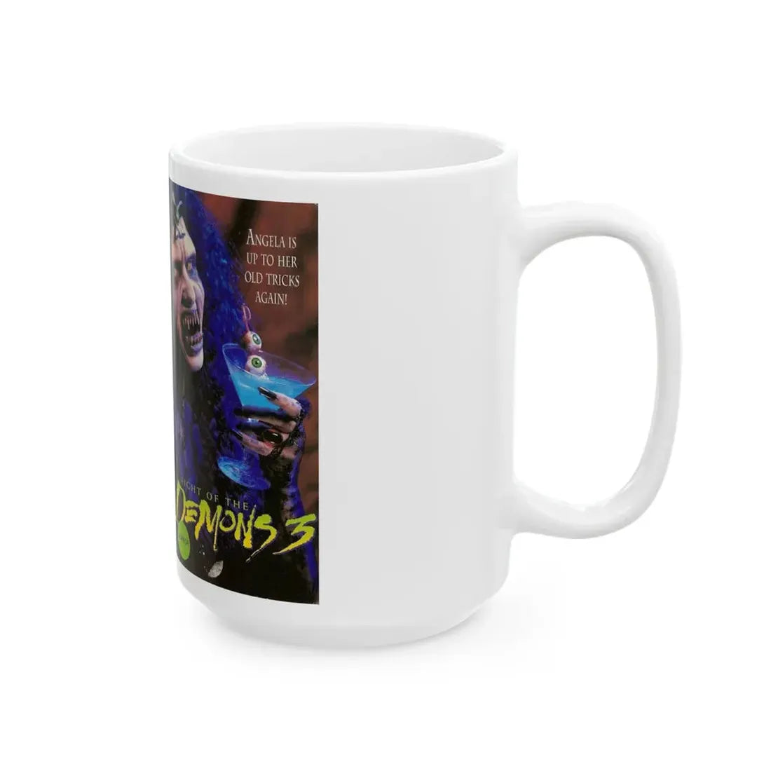 NIGHT OF THE DEMONS 3 REPUBLIC PICTURES (VHS COVER) - White Coffee Mug - Go Mug Yourself