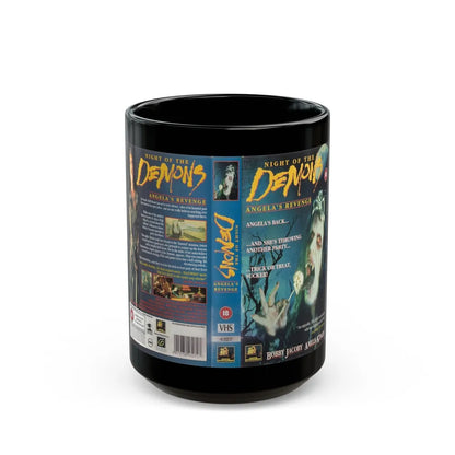 NIGHT OF THE DEMONS (VHS COVER) - Black Coffee Mug-15oz-Go Mug Yourself