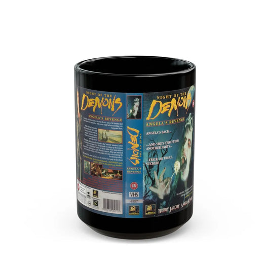 NIGHT OF THE DEMONS (VHS COVER) - Black Coffee Mug-15oz-Go Mug Yourself