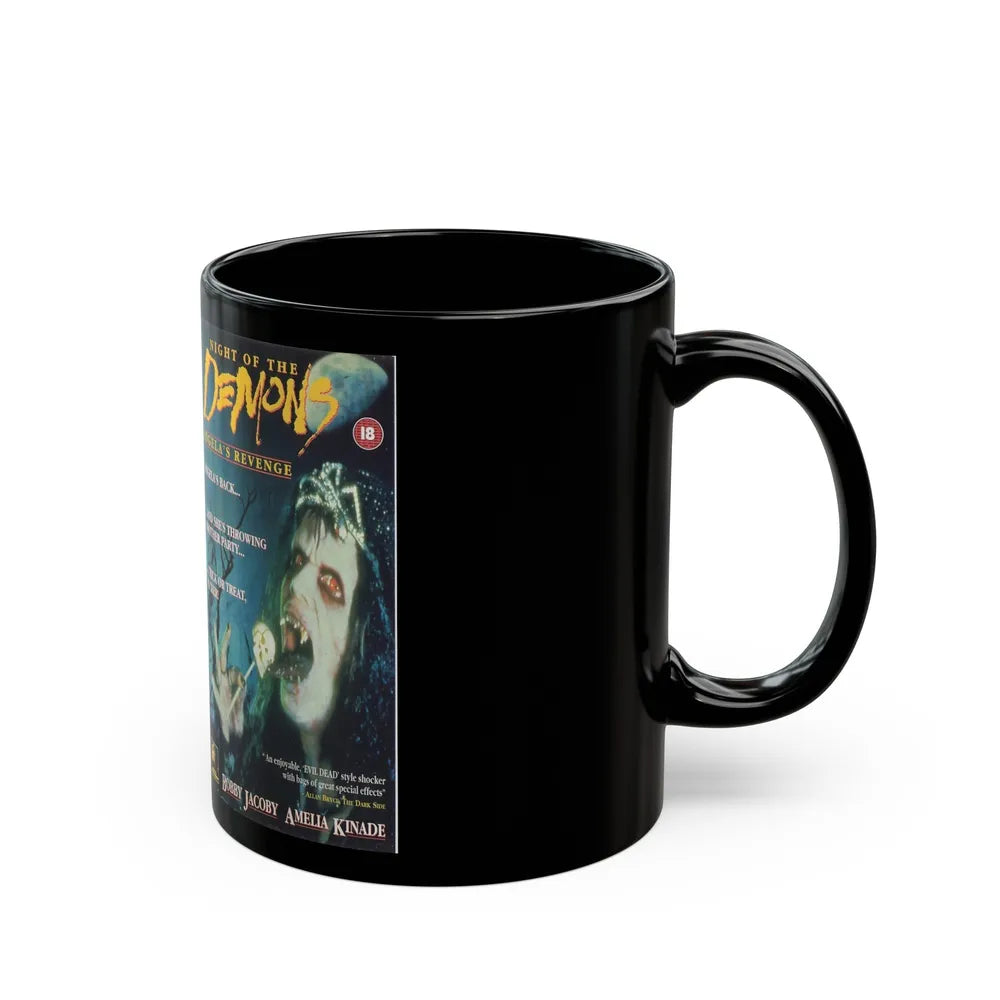 NIGHT OF THE DEMONS (VHS COVER) - Black Coffee Mug-Go Mug Yourself