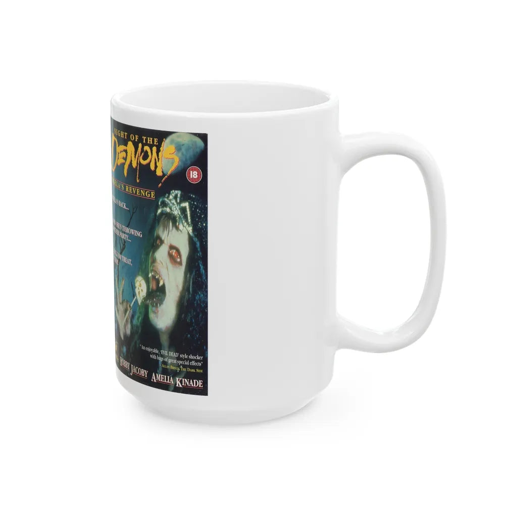 NIGHT OF THE DEMONS (VHS COVER) - White Coffee Mug-Go Mug Yourself