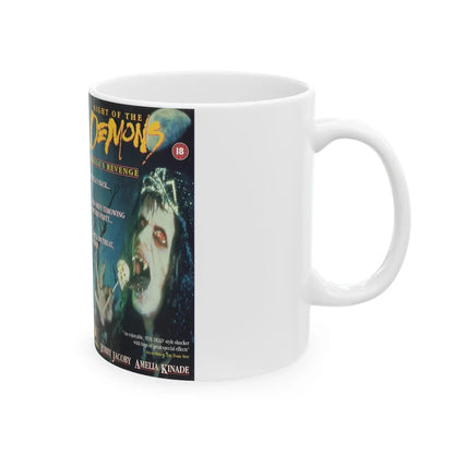 NIGHT OF THE DEMONS (VHS COVER) - White Coffee Mug-Go Mug Yourself